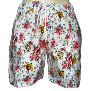 Kiwi Fresh Floral Drawstring Shorts